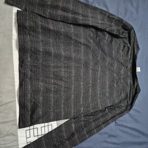 Chico's Black Top with Metallic Accents